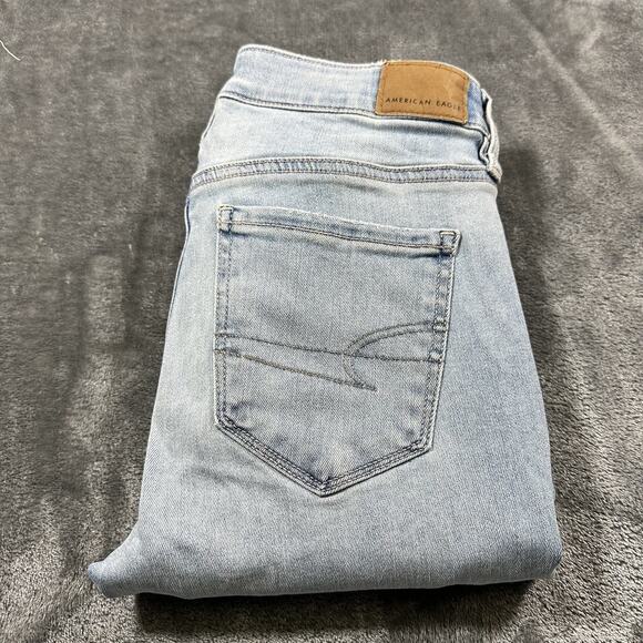 American‎ Eagle Jegging Jeans Womens 2L /26w Blue Denim Next Level Stretch - Picture 1 of 14